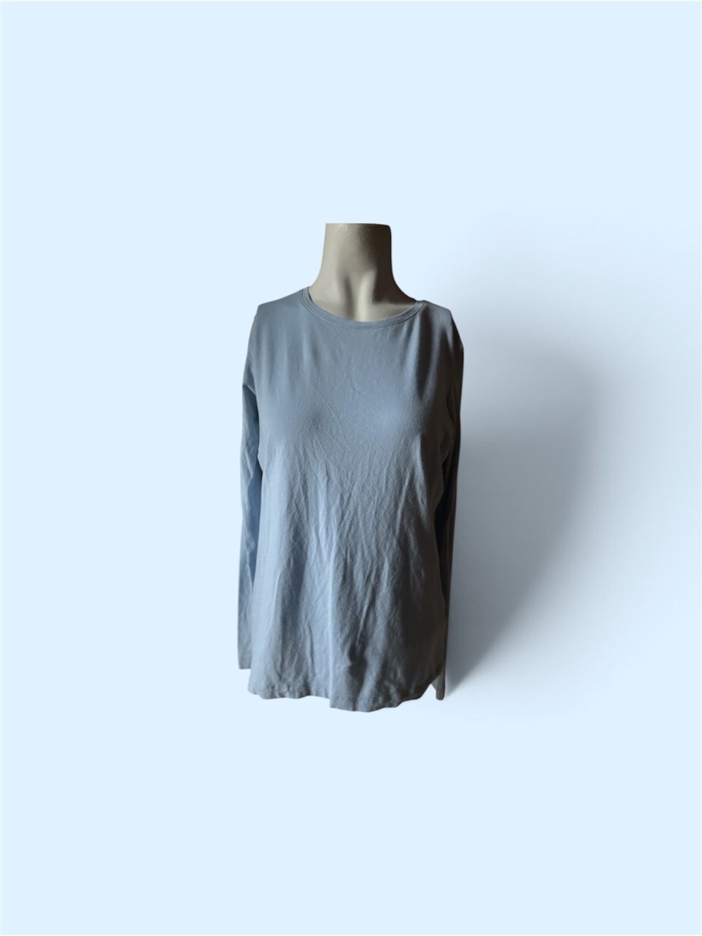 Lands' End Light Blue Women's Long Sleeve Tee